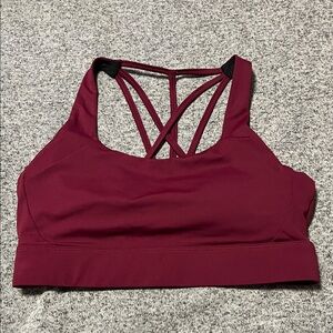 Women's Burgundy Sports Bra